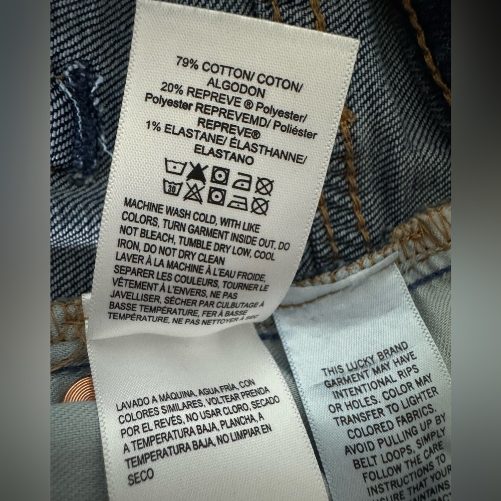 Lucky Brand 223 Straight Leg Jeans Men’s 33x30 Blue Medium Wash Whiskered - Picture 13 of 13